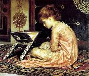 Frederick Leighton Study at a read desk oil painting reproduction